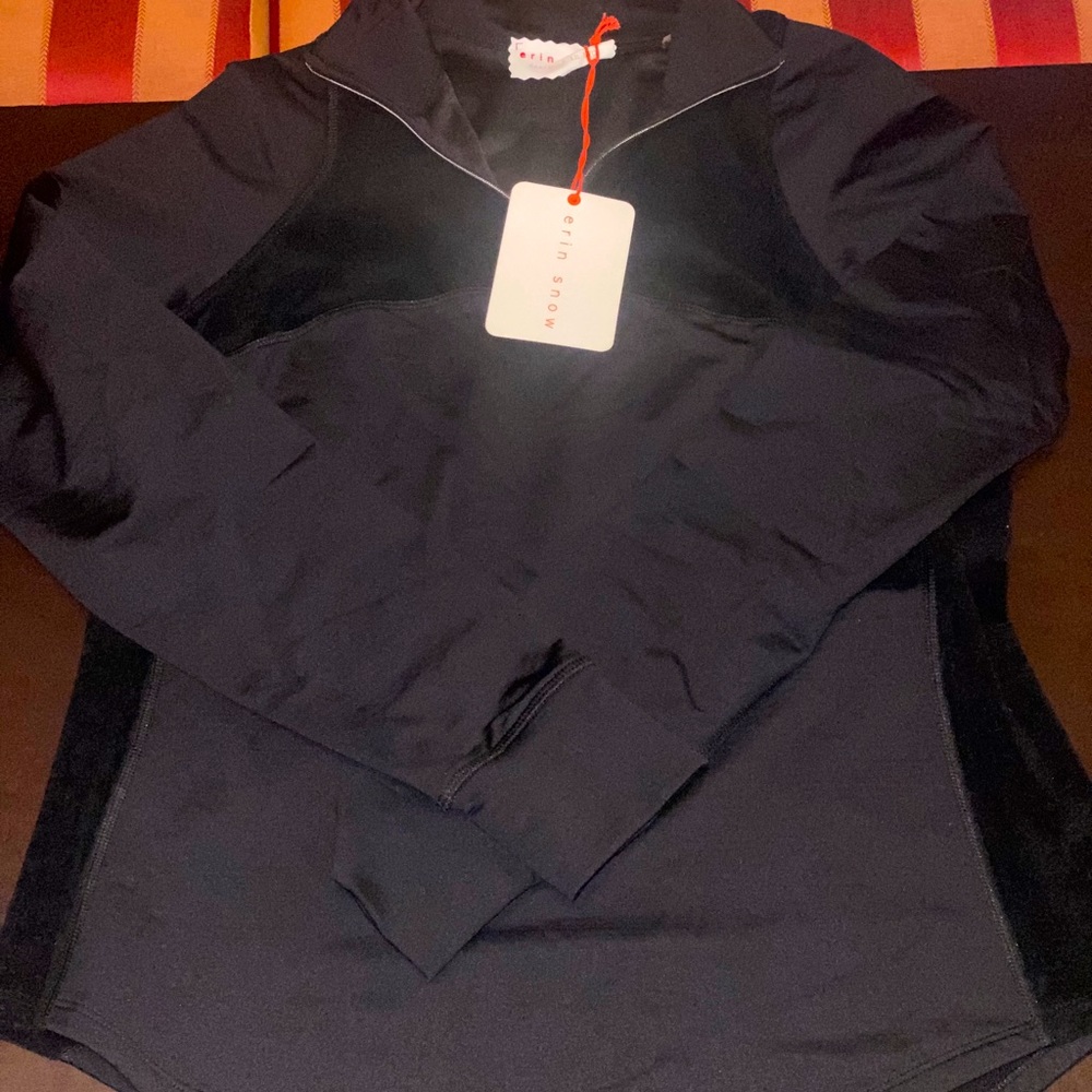 Erin Snow eco luxe half-zip velour top